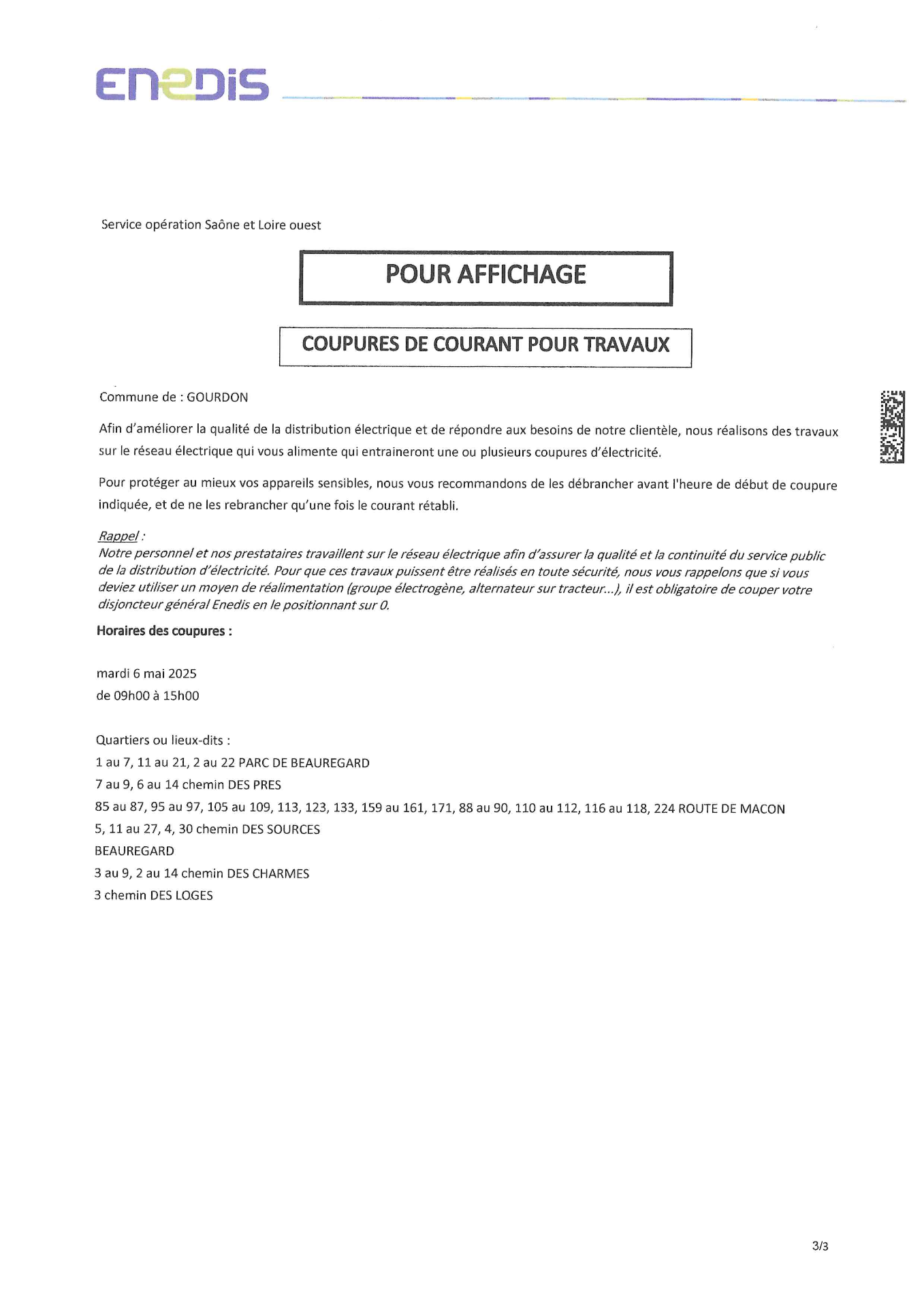 coupures courant